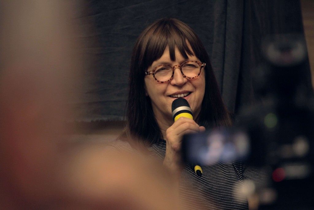 Zdobywczyni Oscara producentka Ewa Puszczyńska podczas wykładu na Plenerach Film Spring Open